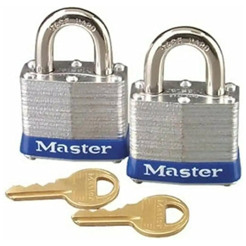 Master 1-1/2 Laminated Padlock 2PK-Silver