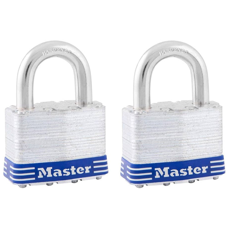 Master 2" Lam STL Pad Lock 2PK-Silver