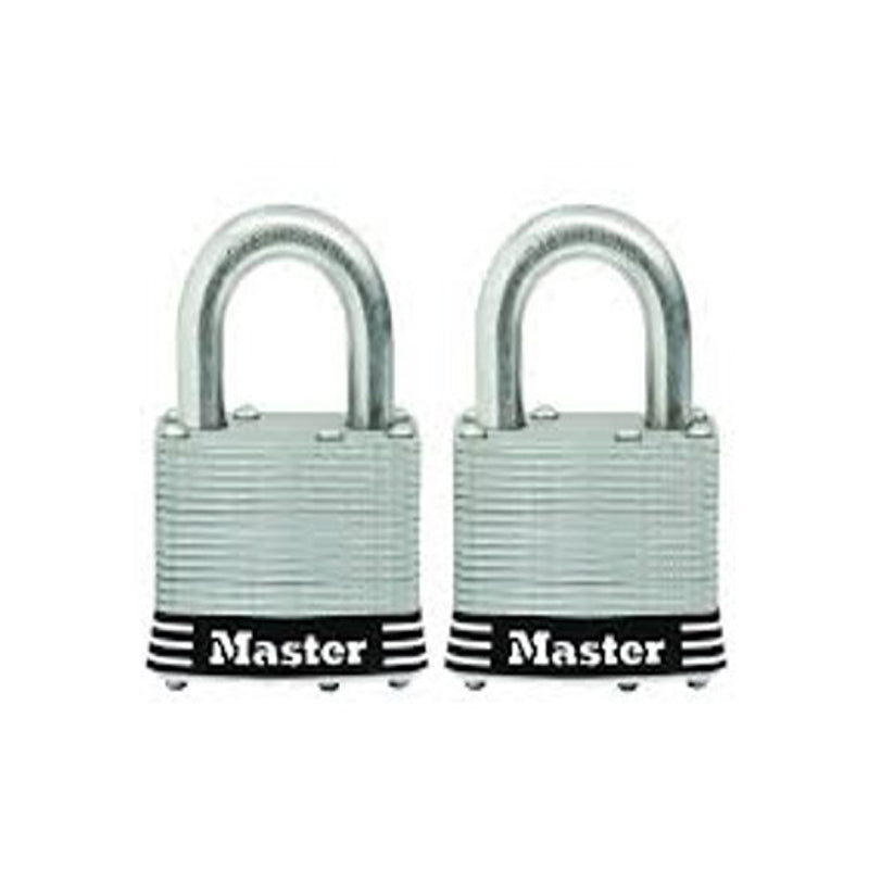Master SS LS Lam Padlock 2" 2PK-Silver