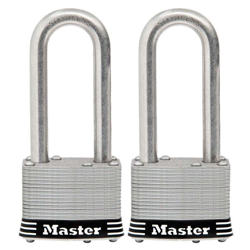 Master SS LS Padlock 1-3/4" 2PK-Silver