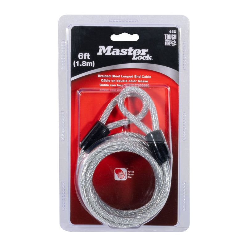 Master 6Ft Padlock Cable-Silver