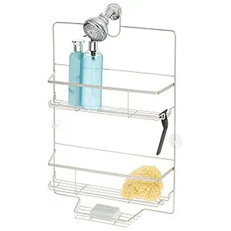 Idesign Everett Wide Shower Caddy – Satin-Silver