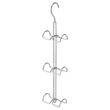 Idesign Classico Over Rod Handbag Holder-Silver