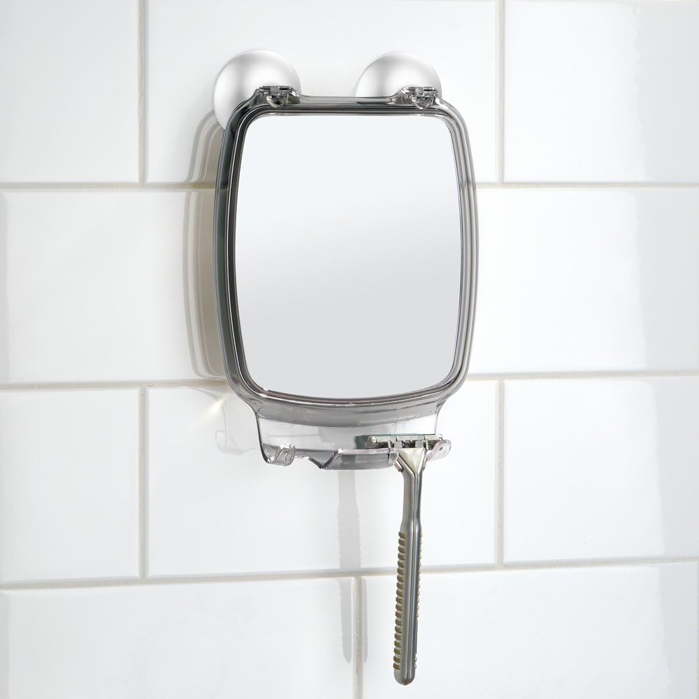 Interdesign Fog Free Rect Mirror - Grey