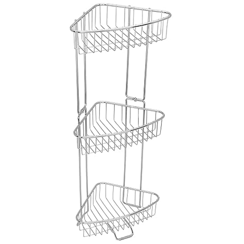 3 Tier Shower Shelf Satin - York Lyra - Chrome