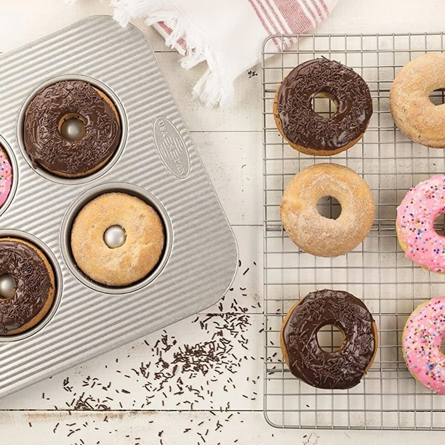 Donut Pan , Silver Color