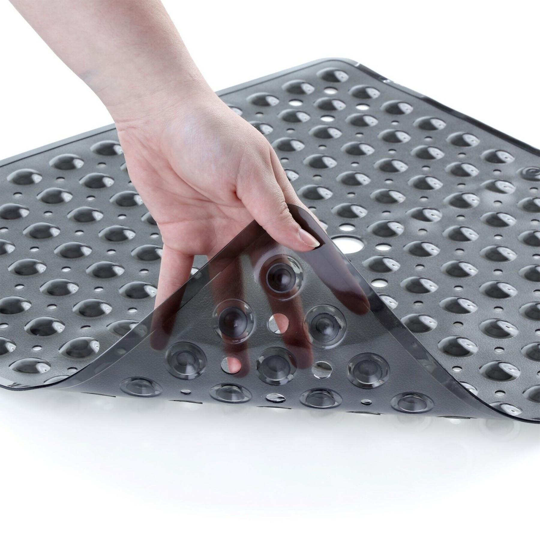 Square Shower Mat, Black Color