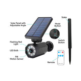 Deluxe Led Solar Spotlight With Remote-Black