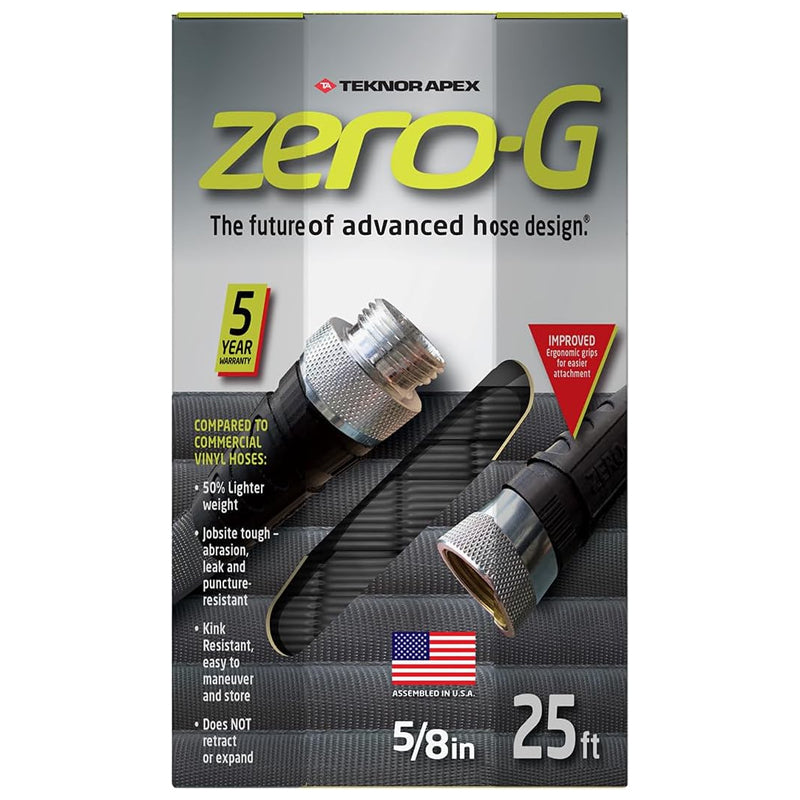 Zero-G Garden Hose 5/8"X25Ft-Black
