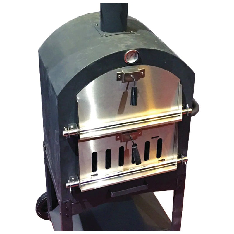 Harbor Gardens Pizza Oven With Stone-Black