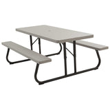 Lifetime Folding Picnic Table 72X30"-Grey&Black