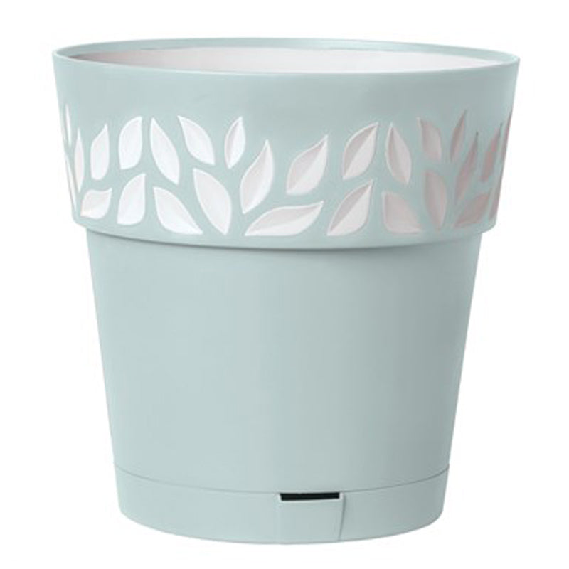 Deroma Leaf Pot 5.9 Inch Sky - White-Blue