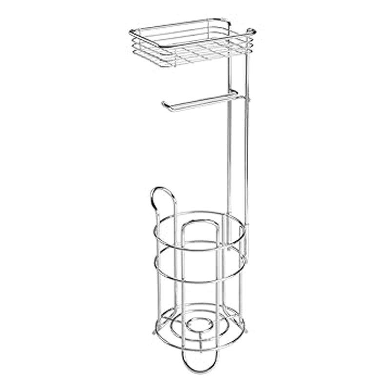 M-Design Roll Stand Plus With Shelf -Silver