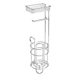 M-Design Roll Stand Plus With Shelf -Silver