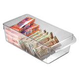 Plastic Fridge and Freezer Storage Organizer Bin with Handle