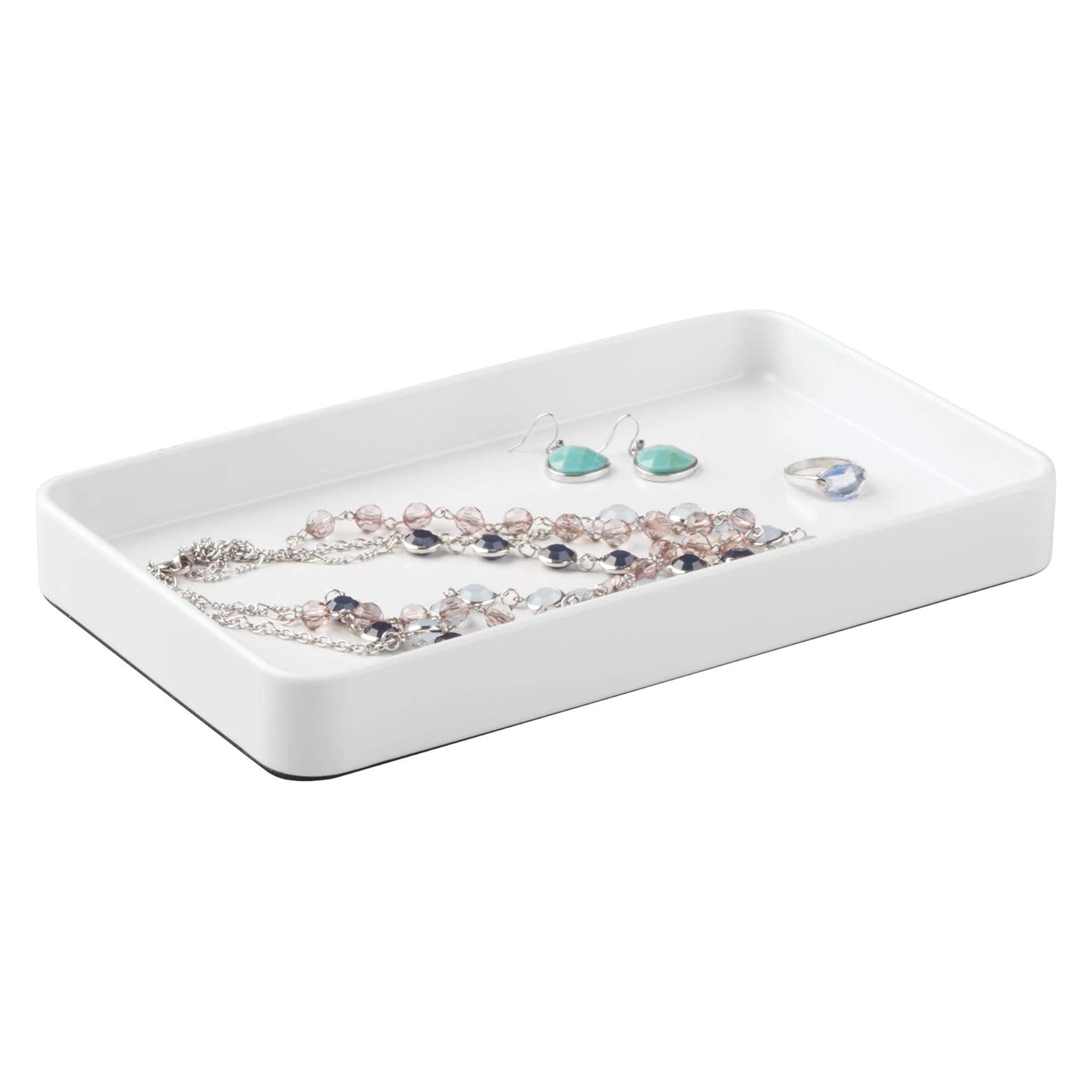 Stainless Steel Bathroom Tray for Towels 9.62" x 5.62" x 1.07" inches