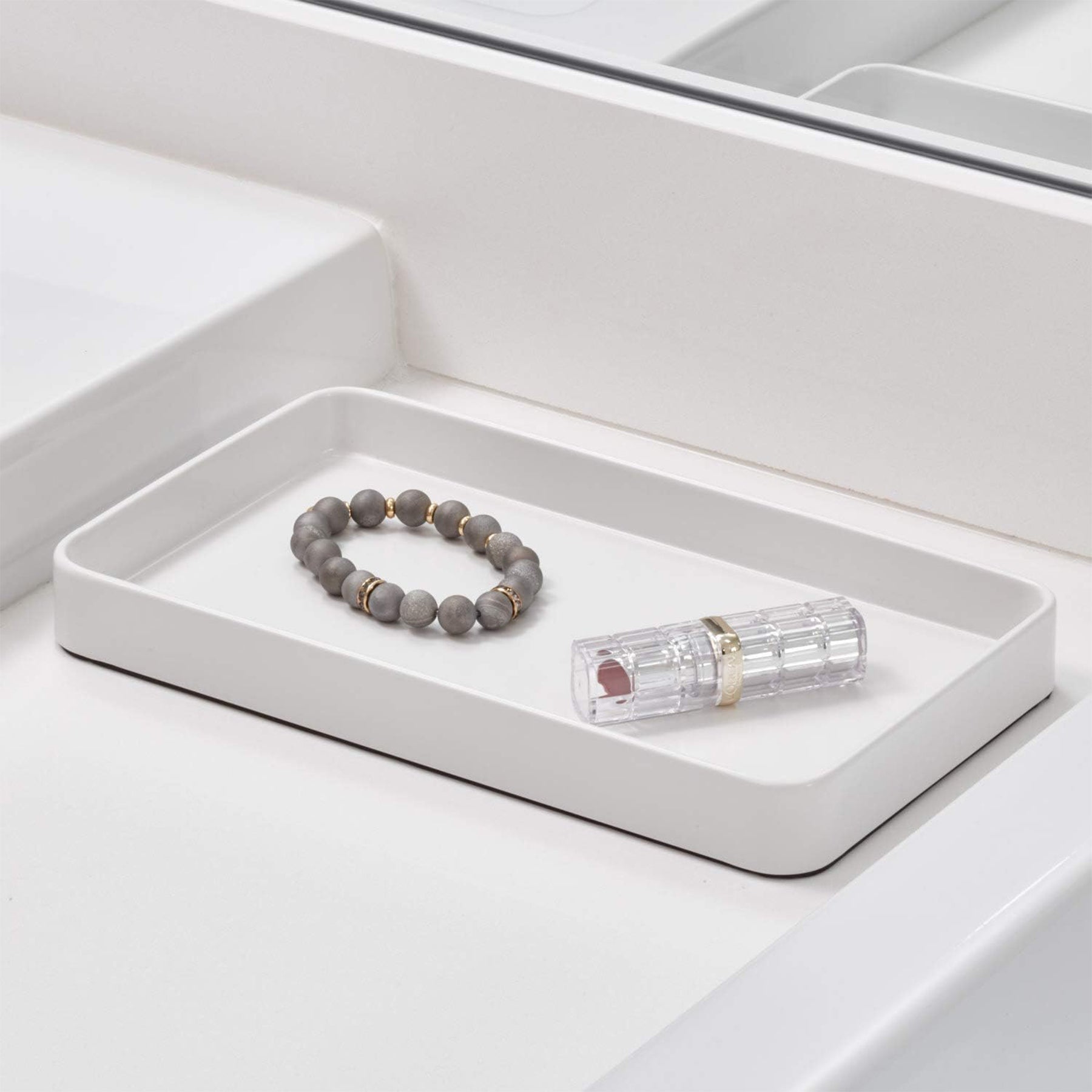 Stainless Steel Bathroom Tray for Towels 9.62" x 5.62" x 1.07" inches