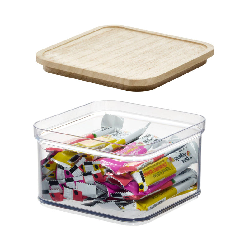 Idesign Crisp Bin 6"X12.5" With Lid-Clear