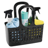 Plastic Divided Shower Caddy Tote , Black, Small