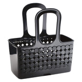 Plastic Divided Shower Caddy Tote , Black, Small