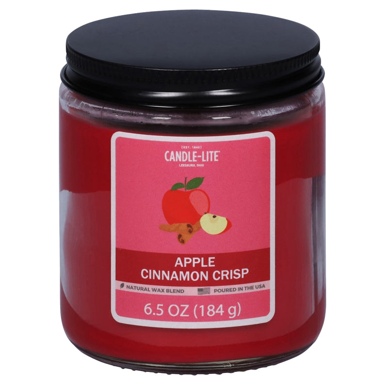 Candle Light Candle EDES 6.5Oz Apple Cinn Crisp-Red