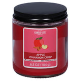 Candle Light Candle EDES 6.5Oz Apple Cinn Crisp-Red