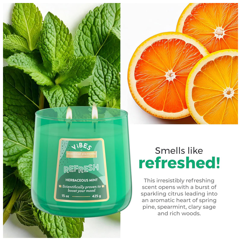 Candle Edes 15Oz Refresh-Green