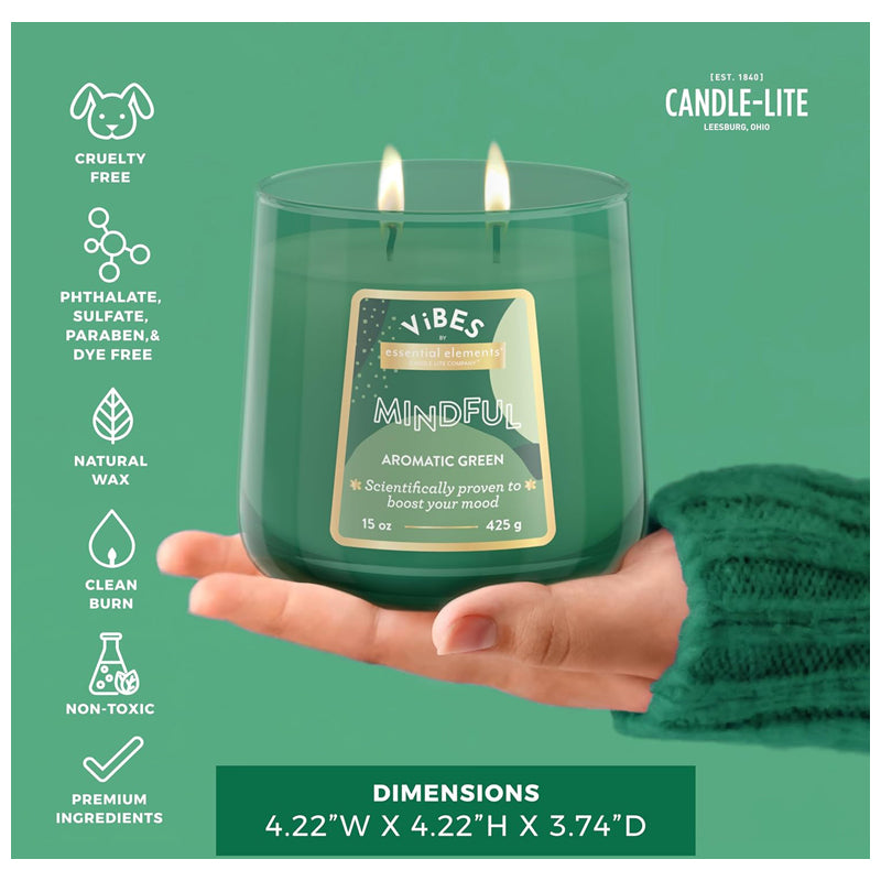 Candle Edes 15Oz Mindful-Green