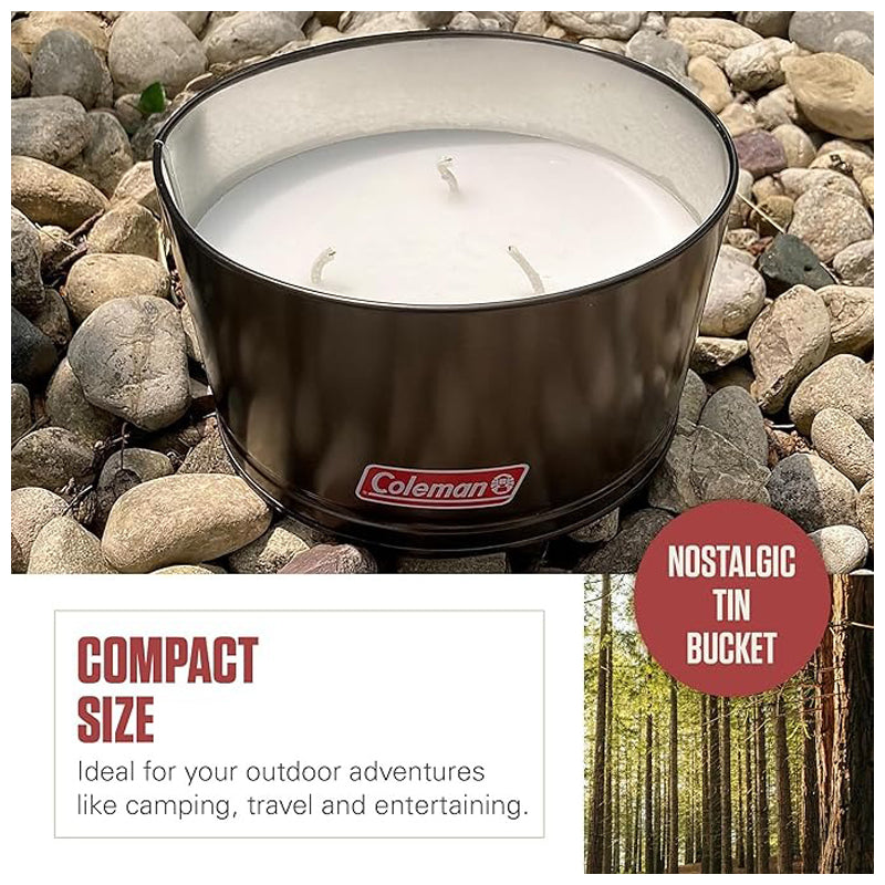 Coleman Citronella Scented Candle 20Oz Tin Bucket -Black