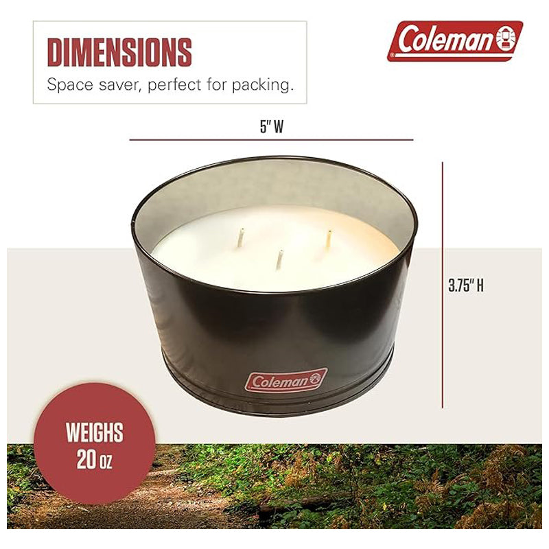 Coleman Citronella Scented Candle 20Oz Tin Bucket -Black