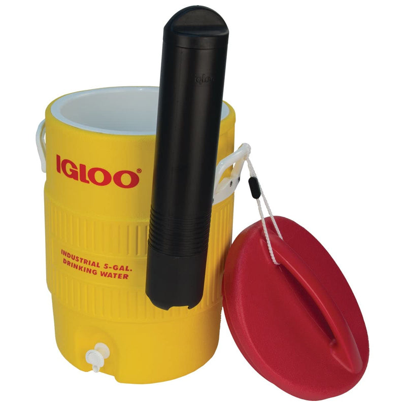 Igloo Water Cooler With Cup & Dispenser-Red&Yellow