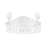 Power Lock Corner Shower Basket-White
