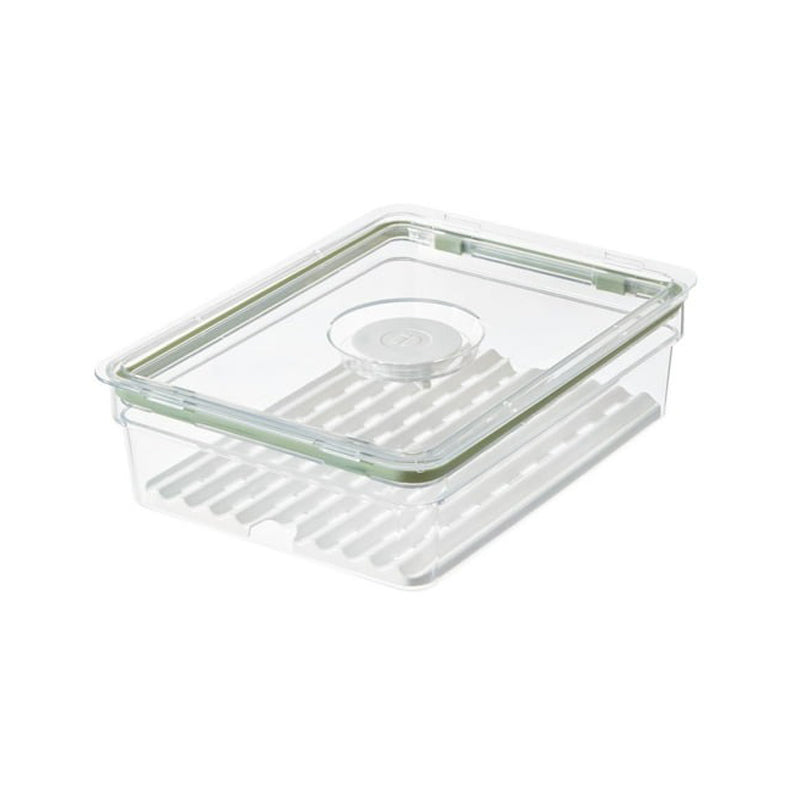 Idesign Fresh Food Storage Bin W/Tray - Clear