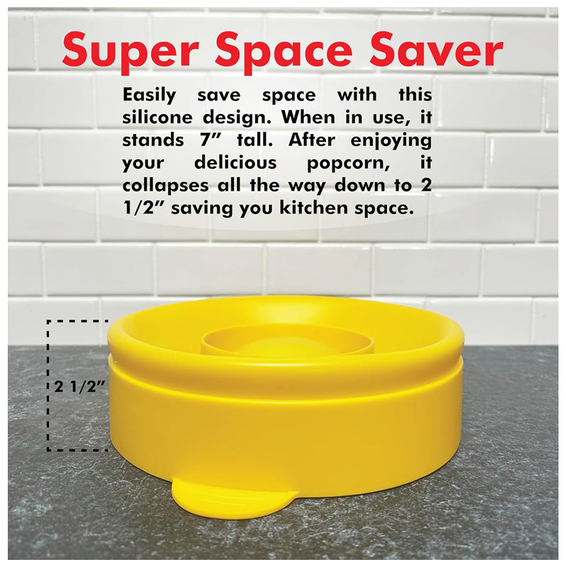 Reusable Microwaveable Popcorn Maker-Yellow