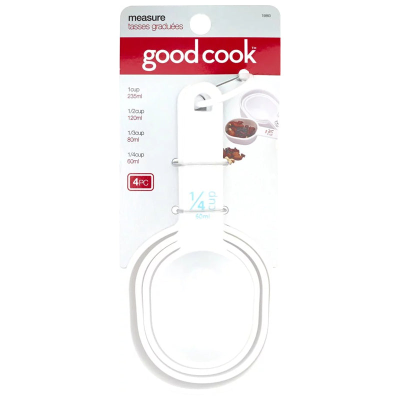 Goodcook 4Pc Plastic Measuring Cup Set  - White