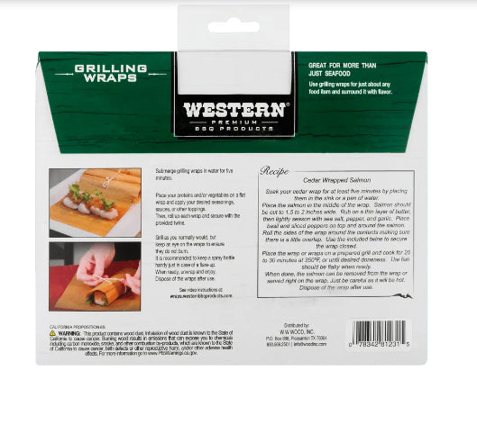 Cedar Grilling Wraps