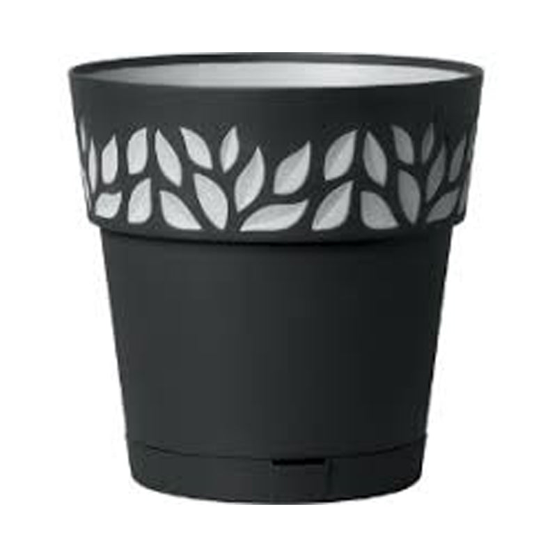 Leaf Pot 7.5" Anthracite-Black
