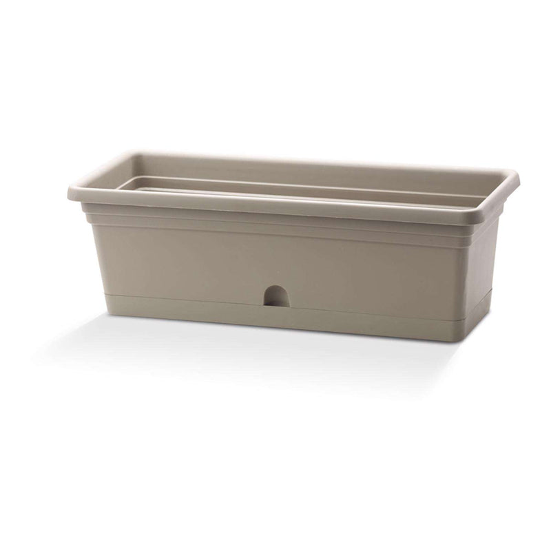 Emma Rectangular Flower Pot 20"X8" - Cappuccino