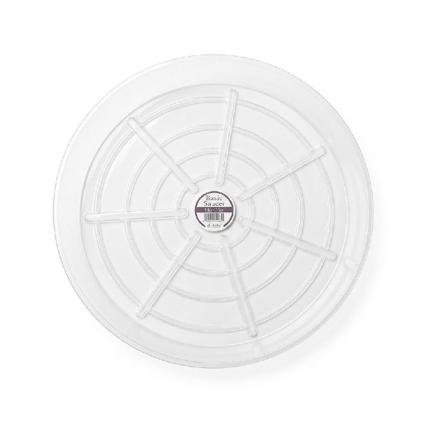 Plastic Plant Saucer 14 Inch - Clear