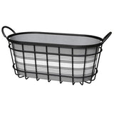 Panacea 16Ft Oval Wire Bushel Basket - Black