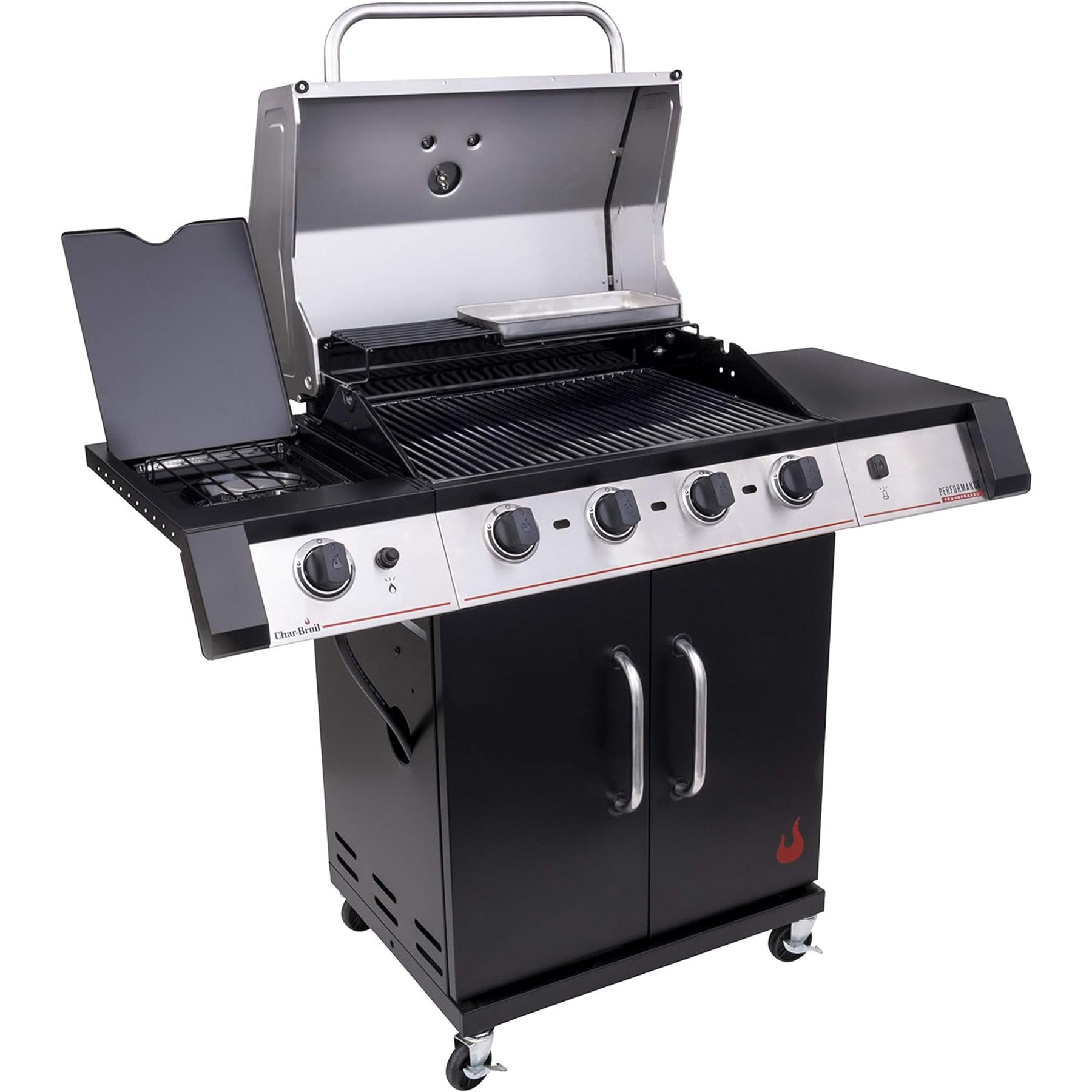 Liquid Propane Gas Grill, Stainless/Black