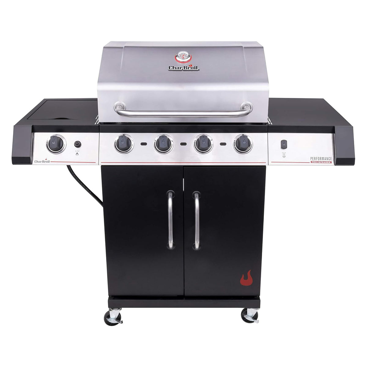 Liquid Propane Gas Grill, Stainless/Black