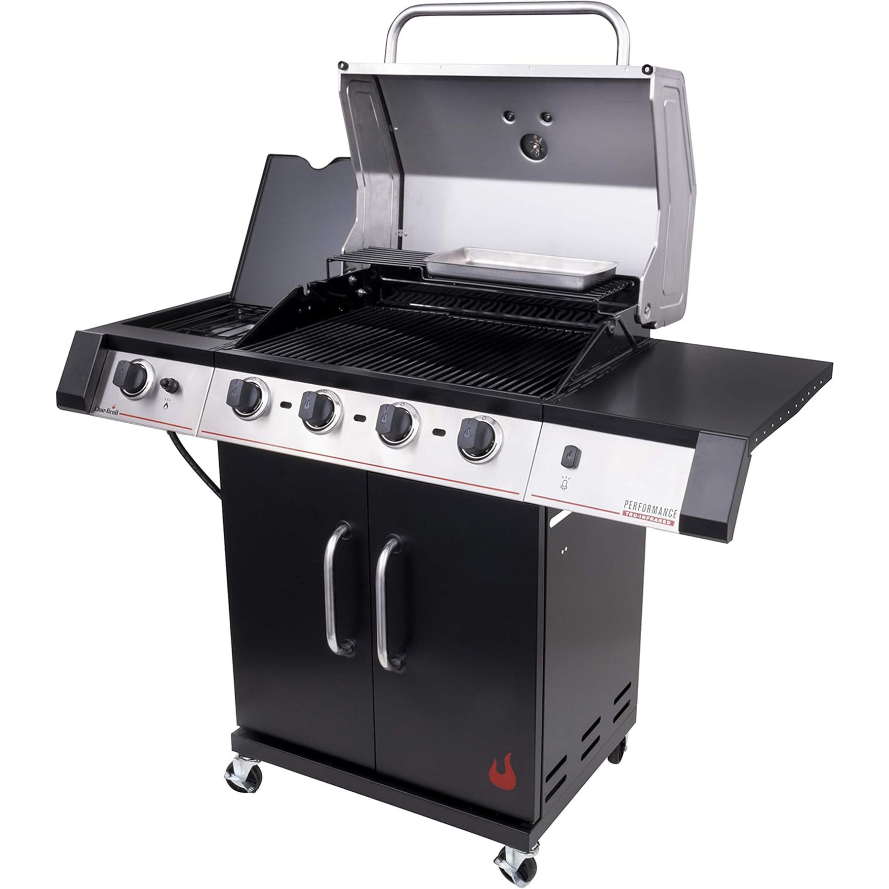 Liquid Propane Gas Grill, Stainless/Black