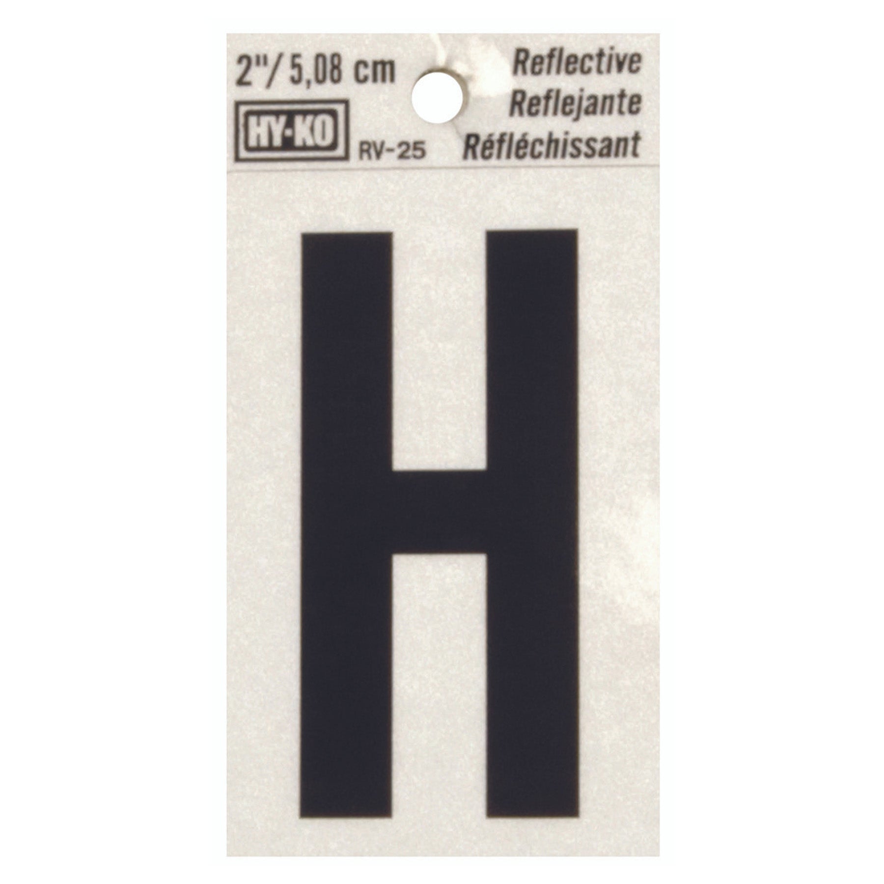 Reflective Black Letter - H