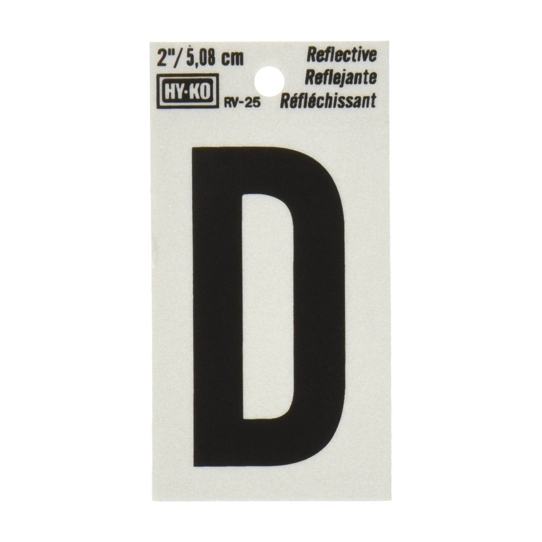 Reflective Black Letter - D