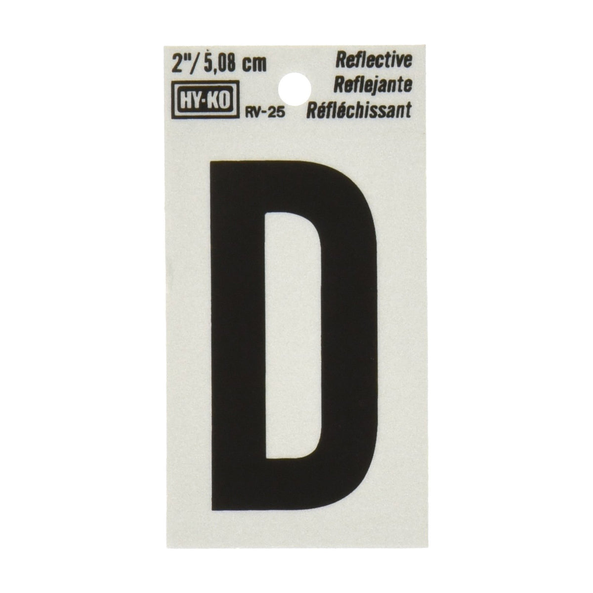 Reflective Black Letter - D