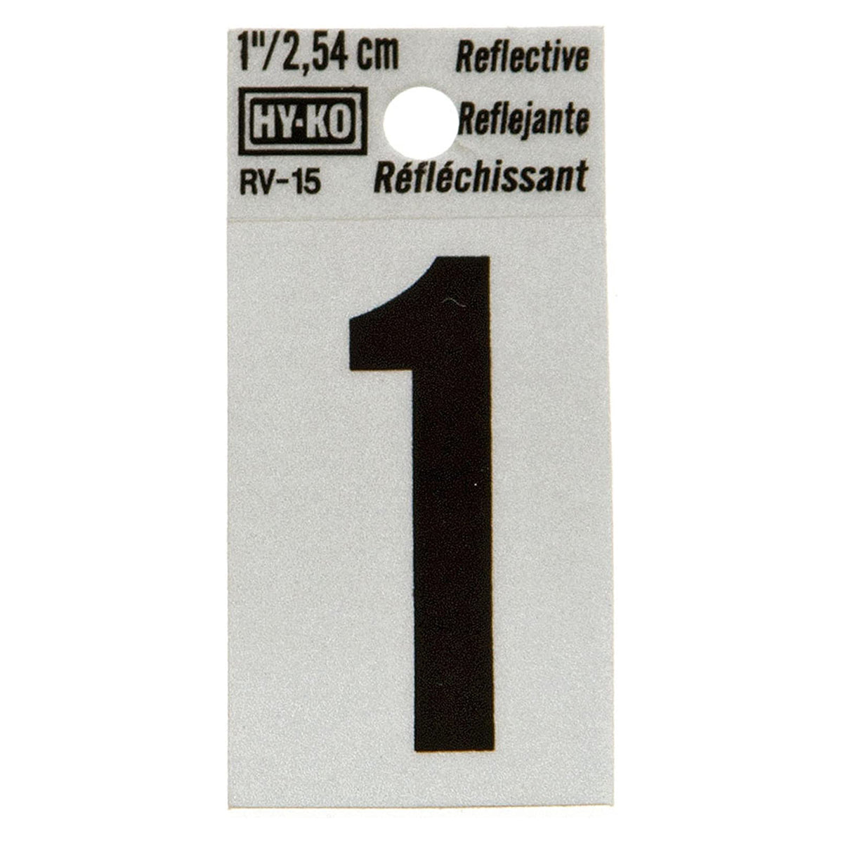 Reflective Black Number - 1