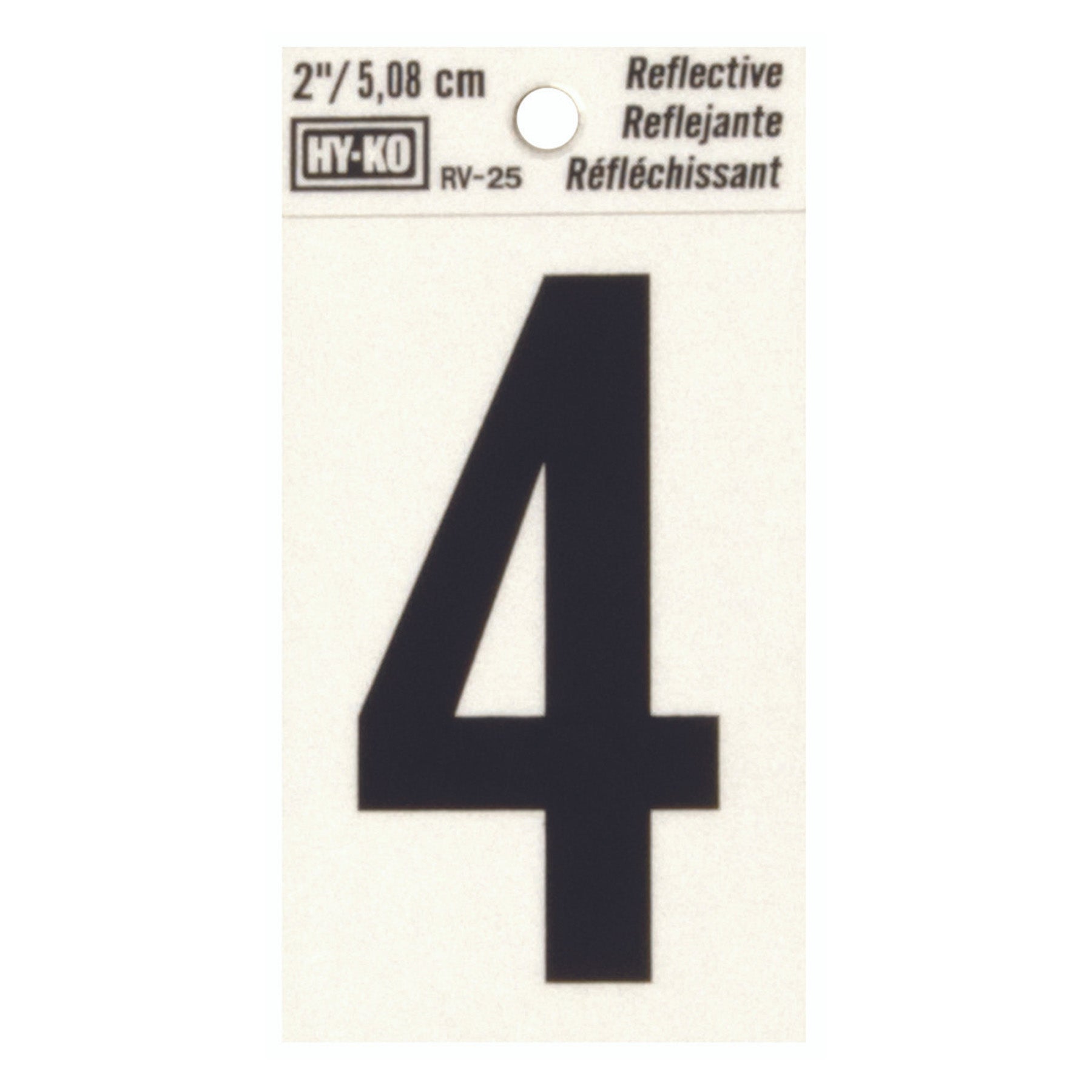 Reflective Black Number - 4