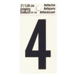 Reflective Black Number - 4