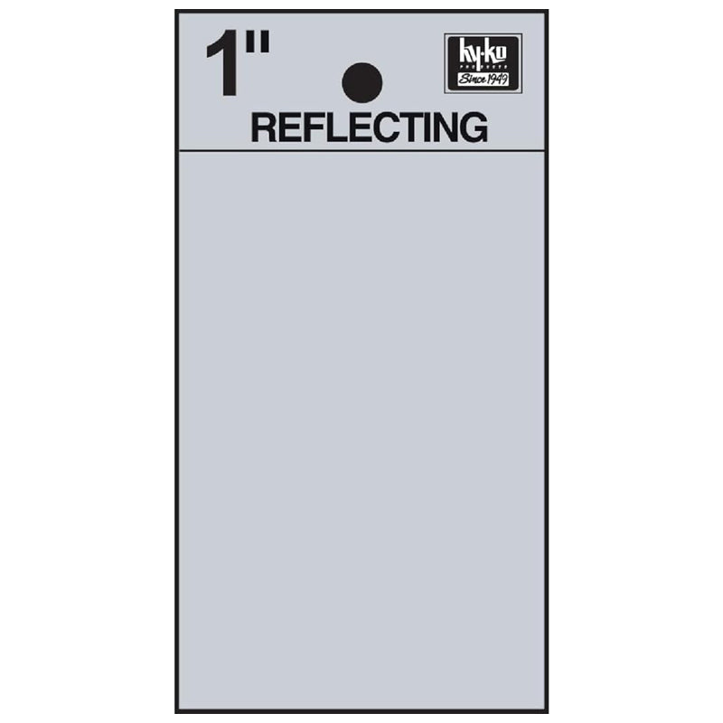 Hy-Ko Reflective Blank Sign 1" - Black